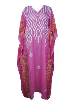 Womens Cruise Caftan Dress, Pink Embroidered Summer Beach Maxi Dress, Oversize Kaftan Maxi , Travel Maxi Dresses, L-4X, One size Luxury Pink Kaftan For Beach Cover-up, Women Are Beautiful, Embroidered Caftan, Kaftan For Women, Beach Maxi Dress, Caftan Dress, Summer Party Dress, Boho Look, Kaftan Dress