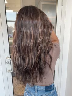 Sunkissed Hair Highlights, Chocolate Cherry Brown Hair, Trendy Balayage, Cherry Brown Hair, Cherry Brown