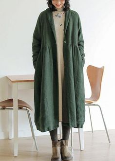 Italian green top quality outwear Tunic Tops wrinkled winter coatThis dress is made of cotton or linen fabric, soft and breathy. Flattering cut. Makes you look slimmer and matches easlily. Materials used: cotton linen blendedMeasurement:Size L/US12-14/EUR42 length 113cm / 44.07"bust 101cm / 39.39"Waist 96cm / 37.44"Sleeve length 69cm / 26.91"Cuff 29cm / 11.31"Armhole 39.5cm / 15.405"Size XL/US16-18/EUR44 length 115cm / 44.85"bust 107cm / 41.73"Waist 102cm / 39.78"Sleeve length 70.5cm / 27.495"Cu Green Top, Green Tops, Winter Coat, Linen Fabric, Cotton Linen, Linen Blend, Tunic Tops, Two By Two, Sleeve Length