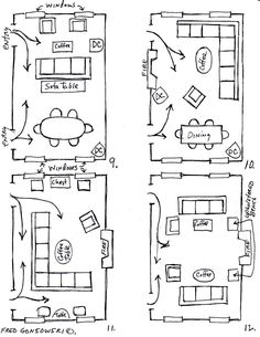 the floor plan for a living room and bedroom