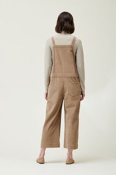 100% cotton Comfortable Cotton Solid Color Jumpsuits And Rompers, Comfortable Solid Cotton Jumpsuits And Rompers, Brown Cotton Overalls For Spring, Cotton Overalls For Fall, Solid Cotton Jumpsuits And Rompers For Loungewear, Fall Cotton Jumpsuits And Rompers For Loungewear, Comfortable Cotton Jumpsuits And Rompers With Pockets, Cotton Loungewear Jumpsuits And Rompers, Cotton Jumpsuits And Rompers For Fall Loungewear