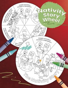 FREE Nativity Story Wheel - Children's Ministry Deals Nativity Crafts For Kids Free Printables, Nativity Activities For Kids, Sunday School Christmas Crafts, Nativity Story Printable, Christmas Sunday School Crafts, Nativity Activity, Nativity Art, Childrens Ministry Deals, Christmas Sunday School