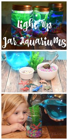 an image of a jar filled with seaweed and other items for making aquariums