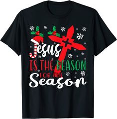 Christmas Jesus Is The Reason For The Season Funny Gifts T-shirt Reason For The Season Christmas, Christian Christmas Gift, Pajamas Gift, Christmas Jesus, Jesus Tshirts, Christmas Stocking Stuffers, Stocking Stuffer Gifts, Mens Long Sleeve Tee, Jesus Shirts