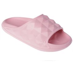 Step into effortless comfort with our Women's EVA Slide Sandals. Designed for versatility and relaxation, these sandals are made from high-quality EVA, providing lightweight durability and flexibility. The slip-on design makes them easy to wear, while the comfy sole ensures a comfortable stride for all-day use. Ideal for the beach, poolside lounging, or casual outings, these sandals are water-resistant and easy to clean. Their sleek design and minimalist style make them a perfect addition to any Pink Slippers With Removable Insole For Summer, Pink Lightweight Sandals For Spring, Lightweight Pink Sandals For Vacation, Pink Eva Slippers For Summer, Pink Slide Sandals With Cushioned Footbed, Lightweight Pink Vacation Sandals, Comfortable Pink Synthetic Sandals, Lightweight Pink Sandals For Summer, Lightweight Pink Synthetic Sandals