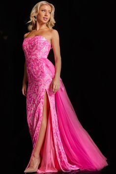 Indulge in the exquisite elegance of the Jovani 26134 dress from the Spring 2024 collection. Elevate your style with this captivating masterpiece. Luxury Prom Dress With Long Train, Pink Gala Dress With Detachable Train, Luxury Gala Dress With Long Train, Pink Gala Evening Dress With Detachable Train, Pink Evening Dress With Detachable Train For Gala, Pink Gala Gown With Detachable Train, Pink Evening Gown With Long Train, Pink Luxury Gown With Sweep Train, Elegant Pink Evening Dress With Long Train