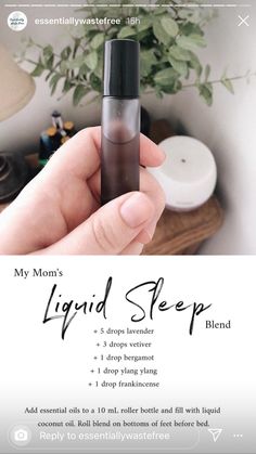 Oil Roller Bottle Recipes, Liquid Sleep, Lilin Aroma, Essential Oil Roller Bottle Recipes, Roller Bottle Recipes, Essential Oil Combinations, Doterra Essential Oils Recipes