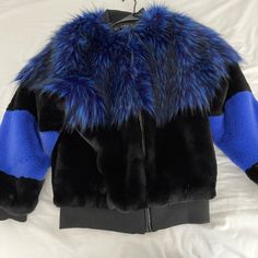 Forever 21 Coat. Never Used. Nwt. Has Pockets! Faux Fur Coat, Black Blue, Fur Coat, Blue Black, Faux Fur, Forever 21, Jackets & Coats, Jackets For Women, Closet