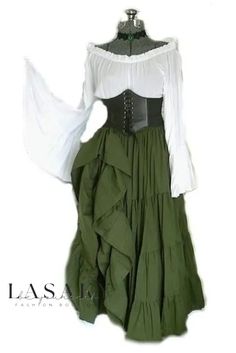 Lasaky - Renaissance-Inspired Long-Sleeved Dress Fair Outfit Ideas, Ren Faire Outfits, Fair Outfit, Viking Dress, Fair Outfits, Steampunk Dress, Ren Fest, Elf Costume, Ren Fair