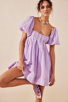 Rush Week Outfits, Purple Summer Dress, Sorority Recruitment Outfits, Rush Outfits, Recruitment Outfits, Fancy Fits, Rush Dresses, Flowy Mini Dress, Purple Mini Dresses