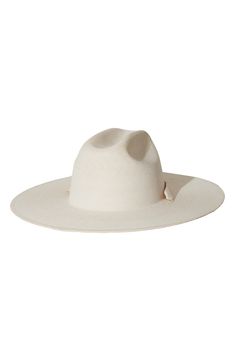 A lifeguard-inspired hat features a wide brim and removable organic-cotton chin ties for excellent sun protection and a sure fit. Removable organic-cotton chin ties with leather aglets Palm straw Spot clean Imported White Curved Brim Felt Hat For Beach, Spring Beach Felt Hat With Flat Crown, White Felt Hat With Curved Brim For Beach, White Wide Brim Felt Hat For Beach, Classic Cream Felt Hat For Beach, Adjustable Flat Brim Unlined Fedora, Everyday Summer Brimmed Felt Hat, Everyday Brimmed Felt Hat For Summer, Adjustable Felt Hat For Everyday Summer Wear