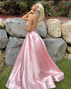 pink prom dress, prom dress ideas, pimk aesthetic Pink Satin Prom Dress Ball Gowns, Light Pink Long Dress Prom, Prom Dresses Long Elegant Silk, Barbie Pink Dress Gowns, Ballgown Prom Dress Pink, Pink Graduation Dress Long, Light Pink Satin Prom Dress, Silk Pink Prom Dress, Pink Silk Ball Gown