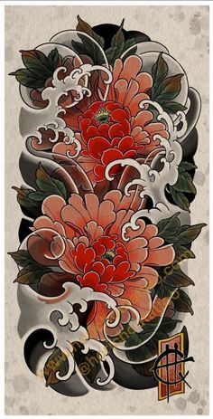 Karp Koi, Backpiece Tattoo, Tattoo Designer, Japanese Flower Tattoo, Kunst Tattoos, Japan Tattoo Design