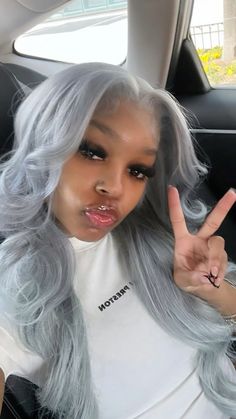 Wig Hair Colors For Black Women, Black Women Wig Hairstyles, Color Wigs For Black Women, Wig Colors Black Women, Grey Wig, Wig Ideas