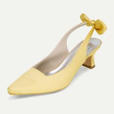 Category:Wedding Shoes; Upper Materials:Satin; Lining Materials:Leather; Embellishment:Bowknot; Heel Type:Slingback Heel; Gender:Women's; Toe Shape:Pointed Toe; Type:Bridal Shoes; Style:Minimalism; Heel Height(inch):2-3; Outsole Materials:100% Leather,Satin; Closure Type:Elastic Band; Shipping Weight:0.590; Production mode:Self-produce; 2024 Trends:Plus Size; Foot Length:; Foot Width:null; Size chart date source:Provided by Supplier.; US Size:null; UK Size:14.5; EU Size:50; Heel Height:Low Heel Wedding Shoes Block Heel, Plus Size Bridal, Dressy Shoes, Womens Wedding Shoes, 2024 Trends, Slingback Heel, Satin Material, Heel Type, Bridal Shoes