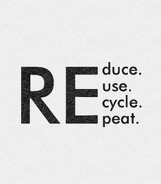 the words reduce use cycle, peat are written in black on a white background