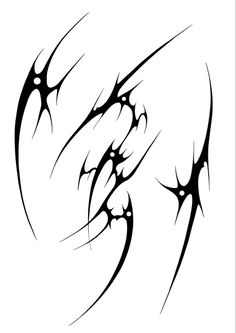 a black and white drawing of an abstract design