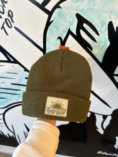 Our go-to beanie for the chilly times! Super soft knit fabrication, and our logo patch embroidered! Special Promotion, Surf Shop, Slate Blue, Shoe Box, Soft Knits, Patch Logo, Sun, Knitting, ? Logo