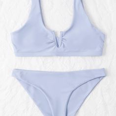 Comfy Bikini Brand New, Never Worn From Shein. Size Small. Bathing Suit Outfits, Blue Cute, Trendy Swimwear, Swimsuit Set