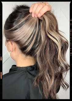 Blonde Underneath Hair, Fall Hairstyles, Short Homecoming Hair, Fall Hair Color For Brunettes, Hair Homecoming