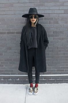 Neue Outfits, Looks Street Style, Style Noir, All Black Outfit, Mode Inspo, Urban Wear, Black Hat