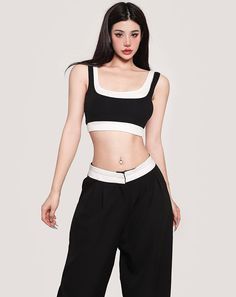 Age: 18-24 years oldSize: S M LPattern: Solid colorStyle: VersatileColor classification: black two-piece set gray two-piece setCombination form: two-piece setSKU: X23U7231Year Season: Summer 2023Length: ShortClothing fit: slim fitStyle: SlingMaterial composition: Other materials Casual Black Two-piece Top, Black Summer Two-piece Tops, Black Fitted Two-piece Top, Fitted Black Two-piece Top, Black Two-piece Crop Top For Summer, Summer Black Two-piece Crop Top, Black Sleeveless Two-piece Set, Black Cropped Summer Sets, Black Cropped Sets For Summer