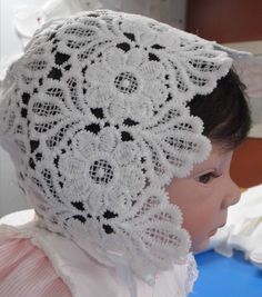 You can order a matching bonnet for blessing, christening, baptism gown. YES I ALWAYS MATCH THE BONNET AND GOWN! Matching bonnet will be made from the exact same materials as the christening, blessing gown. It's impossible to list every bonnet! The bonnet and gown will ship together. When ordering a bonnet please measure from the bottom of one ear, over the crown of the head to the bottom of the other ear and put that measurement in the comments section of your order. If I don't receive measurem White Adjustable Lace Bonnet, White Lace Adjustable Bonnet, Handmade White Bonnet As A Gift, Handmade White Bonnet As Gift, Baby Girl Bonnet, Blessing Gown, White Lace Gown, Blessing Dress