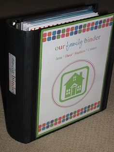 the family binder organization system is organized