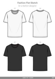 a black and white t - shirt with short sleeves, front and back views on a white background