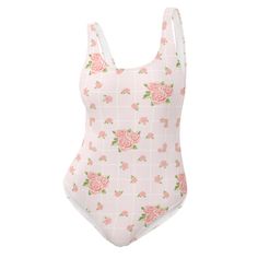 Our La Vie En Rose print, feminine and floral was designed to allow you to live your life in a beautiful pink rose garden inspired by the the Rodin Museum in Paris, France. This one-piece swimsuit for all figures will bring out your best features. Enjoy the smooth fabric and the flattering design, and show it off by the sea, pool or even worn as a body suit for elevated style !• 82% Polyester, 18% Spandex• Chlorine-resistant fabric• Cheeky fit with a scoop neckline and a low scoop back• Zig-zag Pink Feminine Bodysuit For Summer, Feminine Floral Print Swimwear For Swimming, Feminine Pink Bodysuit For Summer, Summer Style Pink Bodysuit With Floral Print, Pink Floral Print Bodysuit For Summer, Pink Floral Print Bodysuit For Pool, Pink Summer Bodysuit With Floral Print, Pink Floral Print Bodysuit For Poolside, Summer Pink Bodysuit With Floral Print