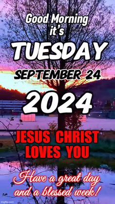 a poster with the words jesus christ loves you and a tree in front of it