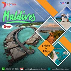 Maldives 3 Nights 4 Days Tour Package Maldives Tour Package, Maldives Tour, Fly Air, Maldives Honeymoon, Travel Post, Travel Advertising, Maldives Island, The Maldives