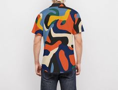 • Abstract Shirt Men: Embrace a bold look with this abstract shirt featuring a unique multicolor pattern print.• 80s Style Shirt: This 80s style shirt is perfect for adding a retro flair to your wardrobe.• 90s Style Shirt: Capture the essence of the 90s with this stylish shirt, ideal for vintage fashion lovers.• Abstract Opt Art Shirt: Stand out with this eye-catching abstract opt art shirt, designed for those who love vibrant and artistic prints.Crafted from 95% polyester and 5% spandex, this s Relaxed Fit Multicolor Patterned Shirt, Relaxed Fit Multicolor Shirt With Abstract Print, Multicolor Collared Shirt With All Over Print, Casual Multicolor Shirt With Retro Print, Casual Multicolor Abstract Print Shirt, Casual Multicolor Tops With Abstract Pattern, Modern Multicolor Collared Shirt, Retro Multicolor Collared T-shirt, Multicolor Graphic Print Collared Camp Shirt