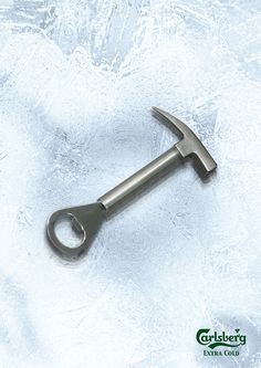 a wrench on ice with the words gruber next to it