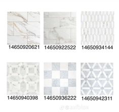 the different types of marble tiles and their corresponding numbers are shown in this diagram below