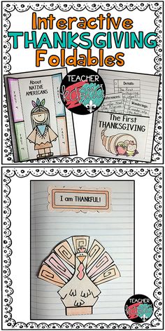 an interactive thanksgiving printable and cutout for students to use in their writing skills