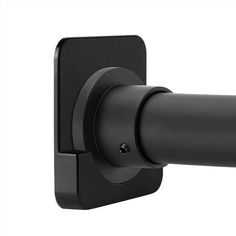 a black door handle on a white background