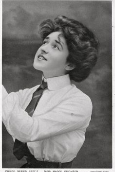 Miss Madge Crichton Edwardian Beauty | Posted to Miss Norah … | Flickr Women In Ties, Silent Sky, Shirt And Tie, 20th Century Fashion, Gibson Girl