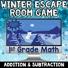 winter escape room game 3rd grade math pattern