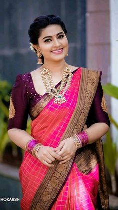 Kanchi Silk Saree Blouse Designs, Pattu Blouse Design Models, Pattu Saree Blouse Designs, Aari Blouse, Blouse Design Images