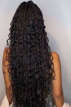 long black goddess braids Braids Aesthetic Black Women, Goddess Braids Ponytail, Complex Hairstyles, Knotless Goddess Braids, Bohemian Goddess Braids, Box Braids Goddess, Goddess Box Braids, Goddess Braids Hairstyles