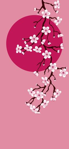 Cherry Blossom Painting Wallpaper, Cherry Blossom Japanese Art, Japanese Cherry Blossom Illustration, Cherry Blossom Astethic Wallpaper, Japanese Background Drawing, Sakura Anime Cherry Blossoms, Japanese Flowers Drawing Cherry Blossoms, Sakura Flower Wallpaper Anime Art, Japanese Cherry Blossom Wallpaper Iphone