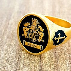 "Your custom solid sterling silver ring will be made on your order, customize this Coat of Arms and your logo on this collection! A beautiful symbol that will fit your hands and style. perfect gift for anniversary, special dates and any date you can imagine can be personalized. Different colors are silver, gold, rose gold. White gold and 24K gold options will never tarnish and last decades. Please contact me if you are interested in my jewelry. >ABOUT ME: I have 25 years of experience in making Luxury Engraved Ring With Coat Of Arms For Anniversary, Classic Signet Ring With Coat Of Arms For Anniversary, Formal Customizable Oval Signet Ring, Elegant Commemorative Rings With Engraving Option, Elegant Rings With Engraving Option For Commemoration, Elegant Commemoration Rings With Engraving Option, Luxury Signet Ring With Coat Of Arms For Anniversary, Vintage Engraved Customizable Ring For Anniversary, Vintage Customizable Engraved Ring For Anniversary