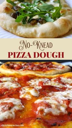 no knead pizza dough is the best way to make homemade pizzas for dinner