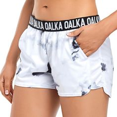 Oalka Women's Running Shorts With Pockets/ Sports Athletic Workout Fitness Lightweight Gym Shorts Sz Xxl Cloudy White Condition: Nwt Us Size: Xxl (16) Waist: 35.5 - 36.5 Hip: 46.5 - 48.5 Length: 11.8 Features/Accents: Super Soft, Breathable Knit Construction, Lightweight Quick-Drying Fabric Delivers Cool And Comfort In Hot Weather, Keeping You Dry The Whole Day. Handy Pockets On Each Side, Convenient & Roomy, One Discreet Zippered Pocket On The Right Keeps Essentials Secure. Gym Shorts Features White Athletic Shorts With Elastic Waistband For Leisure, Sporty White Leisure Shorts, White Activewear With Built-in Shorts For Summer, White Athletic Shorts For Running, White Running Shorts With Elastic Waistband, White Activewear With Pockets And Short Length, White Activewear Shorts With Pockets, White Moisture-wicking Activewear For Leisure, White Moisture-wicking Leisure Activewear