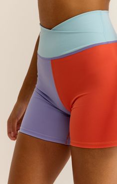 You’ll stand out for sure in the Color Block Bike Short. Part of our Rainbow Brights capsule, this sleek and supportive short is made from our sweat-wicking Pure Performance fabric and has a fun crossover detail. It makes a matching set with the equally bold Spot On Color Block Bra. Colorful Gym Outfit, Retro Activewear, Trendy Gym Outfits, Gym Outfit Aesthetic, Aesthetic Gym Outfits, Gym Outfits Ideas, Winter Gym Outfit, Gym Outfits Aesthetic, Outfit Ideas Gym