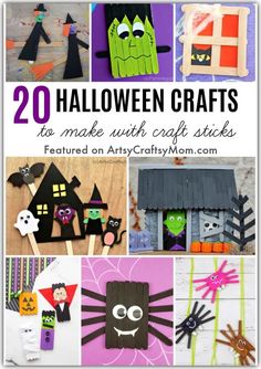 20 halloween crafts to make with craft sticks