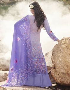 Chic Plus Size Suit Lavender Colored Siya Crepe Digital Print Top With Lavender Colored Siya Crepe Bottom.Processing Time : 5-7 Business DaysWork : Digital PrintedFabric:Top : Siya Crepe Digital PrintBottom : Siya Crepe Dupatta : Digital Print GeorgetteColor:Top : LavenderBottom : LavenderDupatta : Lavender Unstitched Lavender Sets With Dupatta, Purple Wedding Dupatta For Spring, Purple Salwar Kameez For Spring Wedding, Festive Lavender Long Sleeve Dress, Festive Long Sleeve Lavender Dress, Unstitched Lavender Wedding Sets, Spring Unstitched Purple Salwar Kameez, Fitted Purple Palazzo Set With Long Sleeve, Semi-stitched Lavender Wedding Dress