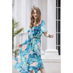 Beach Vacation Irregular Print V-Neck Chiffon Plus Dress  Material: 100%Polyester  Size: XL, 2XL, 3XL, 4XL Color: Blue  Season: Spring, Autumn, Summer   Occasion: Leisure, Outdoor, Daily, Vacation, Beach Vacation Summer Short Sleeve Chiffon Dress For Vacation, Summer Chiffon Dress With Short Sleeves For Vacation, Blue Casual V-neck Chiffon Dress, Blue Summer Chiffon Dress For Vacation, Summer Chiffon Midi Dress For Beach, Summer Midi-length Chiffon Beach Dress, Blue Chiffon Summer Vacation Dress, Blue Chiffon Dress For Summer Vacation, Blue Floral Print Summer Chiffon Dress