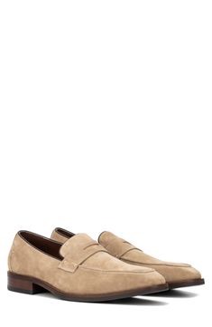 This sleek square-toe loafer slips right onto the foot for a fast fashionable shoe-wear look. 1" heel Square-toe Cushioned insole Leather upper, leather lining, rubber/sock liner outsole Imported Beige Plain Toe Loafers For Work, Beige Plain Toe Business Loafers, Classic Square Toe Platform Loafers For Business, Square Toe Oxfords For Business In Spring, Slip-on Loafers For Semi-formal Spring Occasions, Slip-on Loafers For Semi-formal Spring Events, Semi-formal Loafers For Spring, Spring Semi-formal Slip-on Loafers, Semi-formal Spring Slip-on Loafers